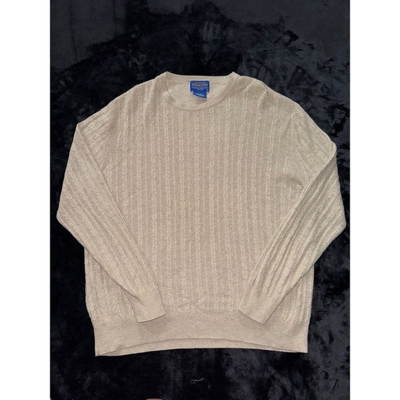 Pendleton Other - Pendleton Sweater Beige‎ Woolen Mills Oversized Mens Pullover Size M